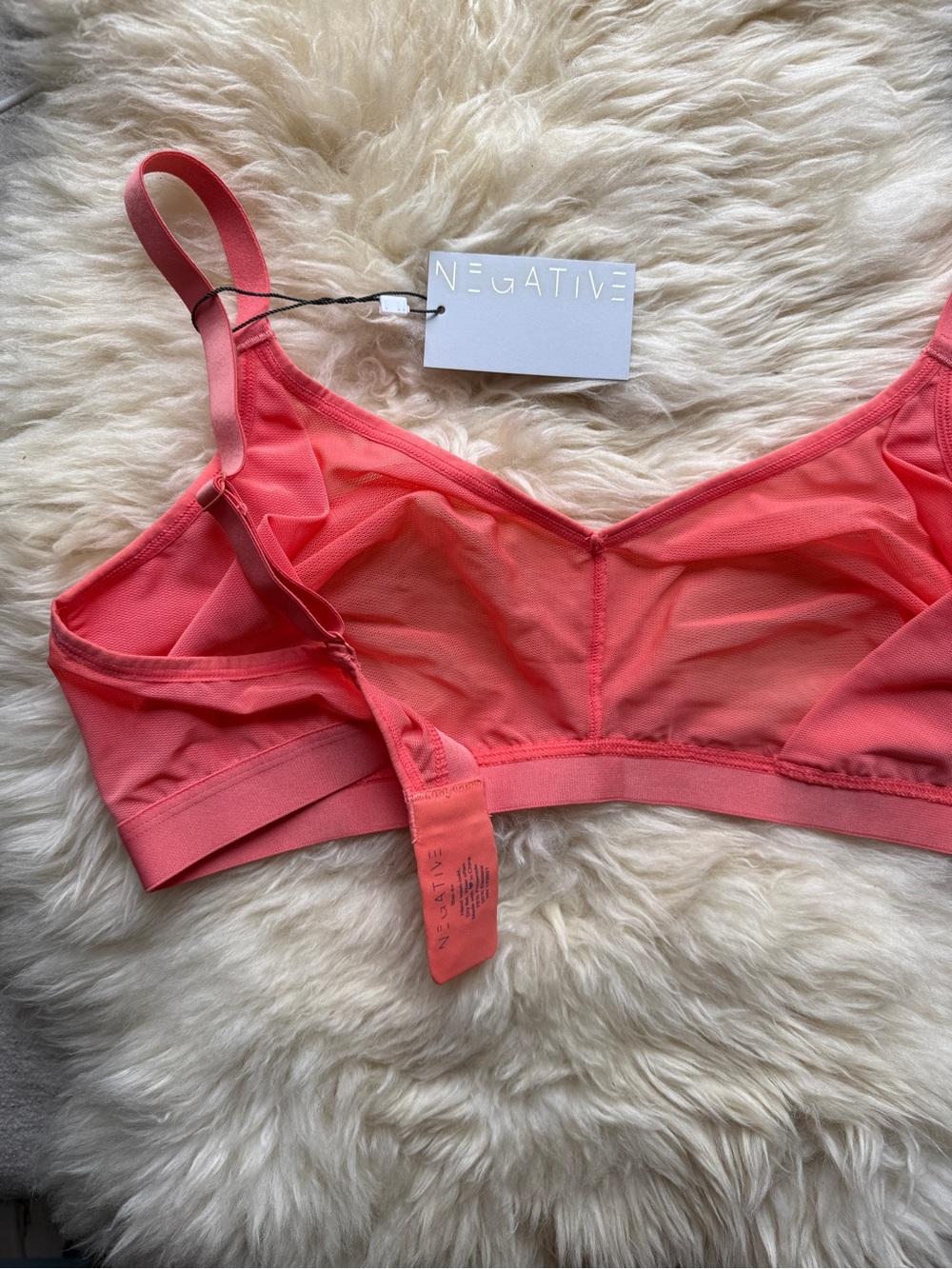 Negative Underwear NWT Sieve non-wire plus  Bra - coral - 4+ - Picture 5 of 7